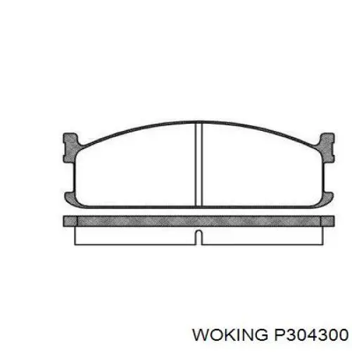 P304300 Woking колодки тормозные передние дисковые