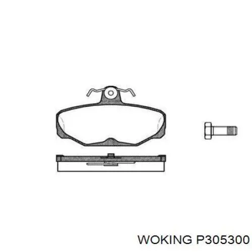 Задние тормозные колодки P305300 Woking