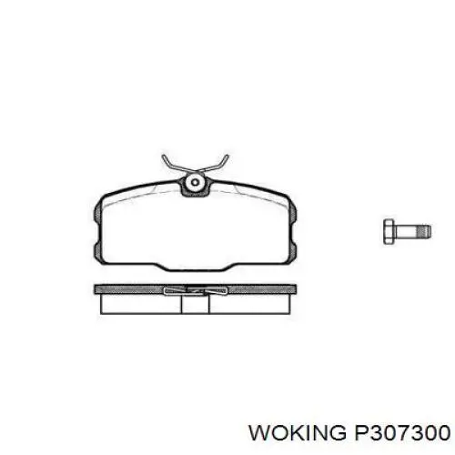 Передние тормозные колодки P307300 Woking