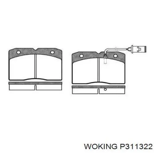 Передние тормозные колодки P311322 Woking