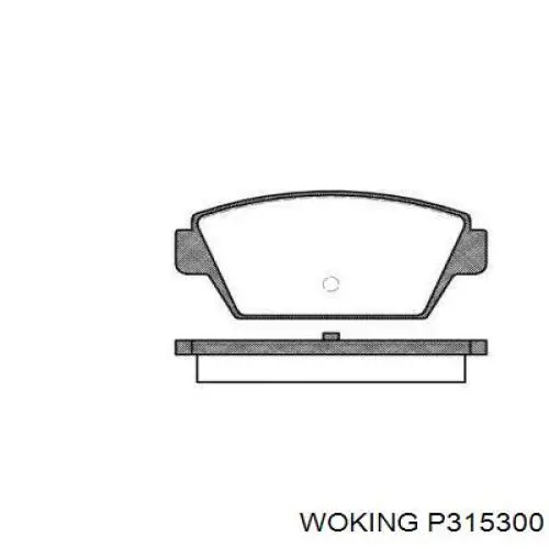 Задние тормозные колодки P315300 Woking