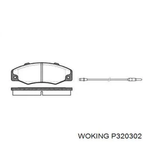 P3203.02 Woking колодки тормозные передние дисковые