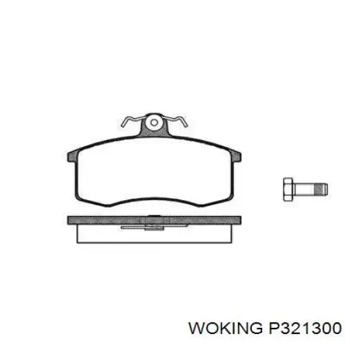 P3213.00 Woking колодки тормозные передние дисковые