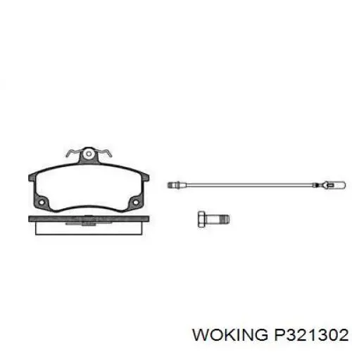 P3213.02 Woking колодки тормозные передние дисковые