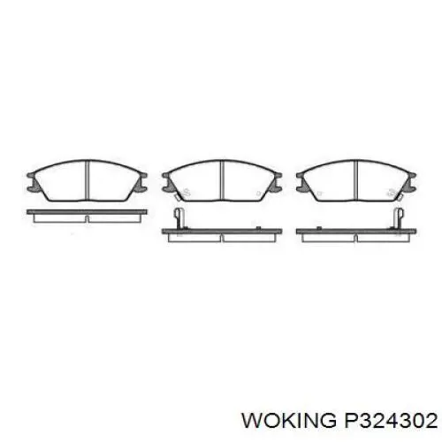 Передние тормозные колодки P324302 Woking