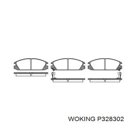 Передние тормозные колодки P328302 Woking