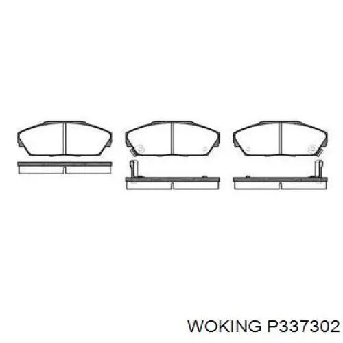 P3373.02 Woking колодки тормозные передние дисковые