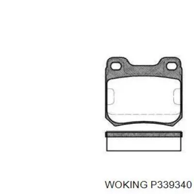 Задние тормозные колодки P339340 Woking