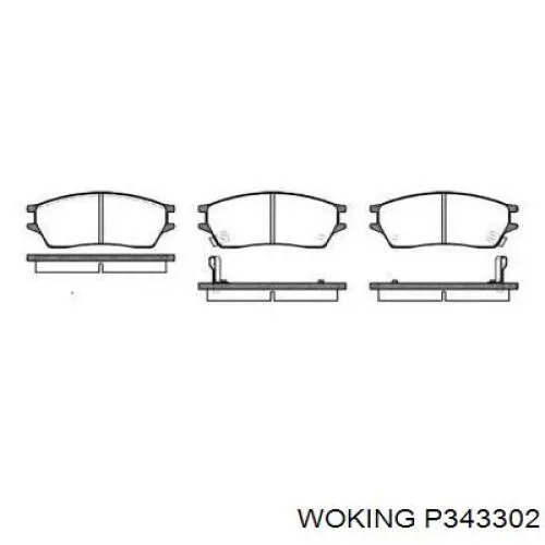 P3433.02 Woking передние тормозные колодки
