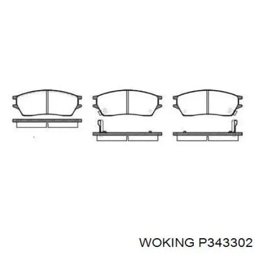 Передние тормозные колодки P343302 Woking