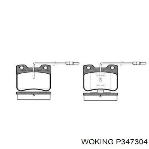 P347304 Woking передние тормозные колодки