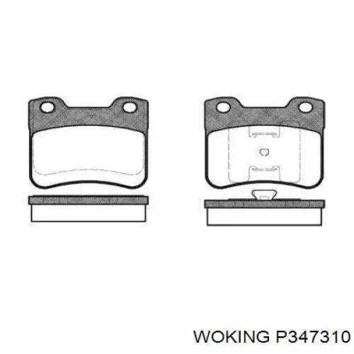 Передние тормозные колодки P347310 Woking