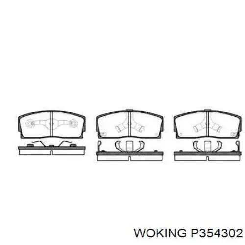 Передние тормозные колодки P354302 Woking