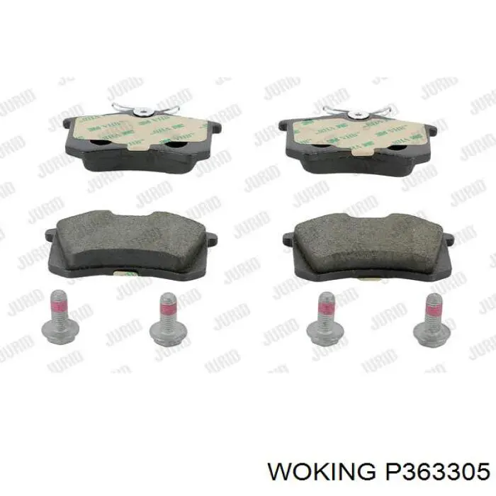 Купить P363305 Woking Колодки тормозные задние, дисковые
