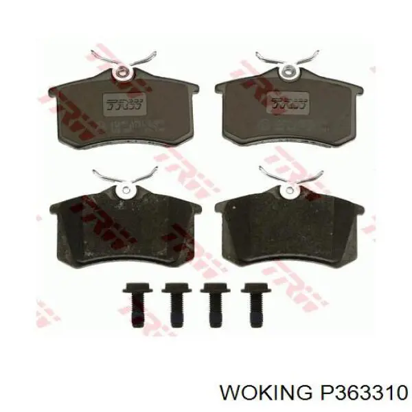 Задние тормозные колодки P363310 Woking