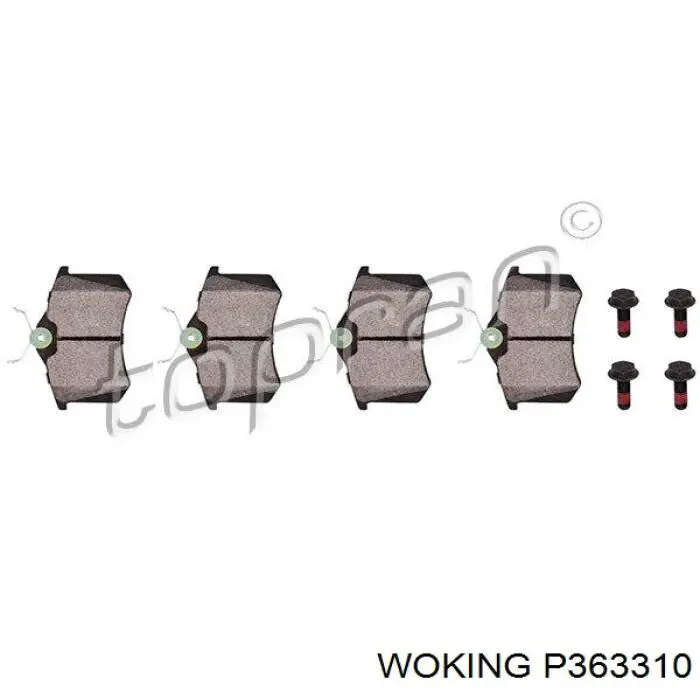Задние дисковые колодки Woking P363310