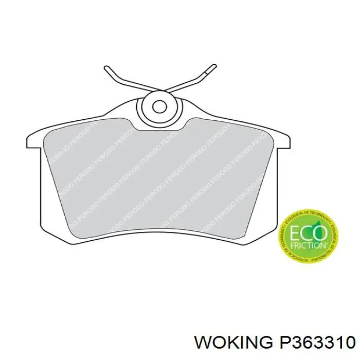 Колодки дисковые  Woking P363310 цена, от 15.49 USD