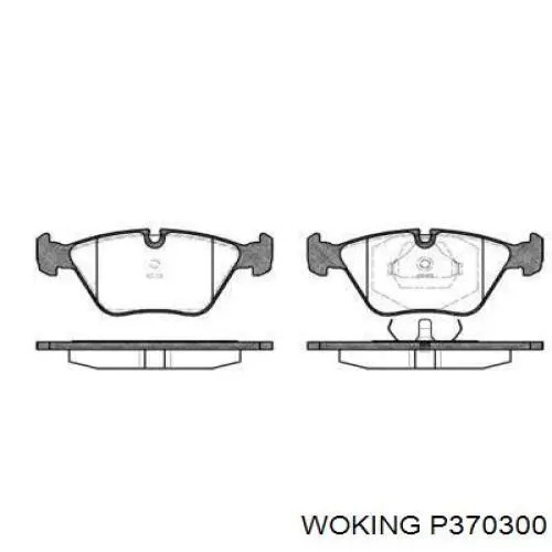 P3703.00 Woking колодки тормозные передние дисковые