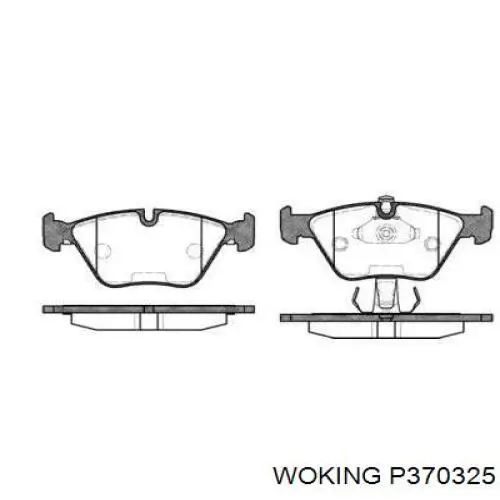 Передние тормозные колодки P370325 Woking