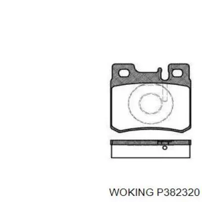 Задние тормозные колодки P382320 Woking