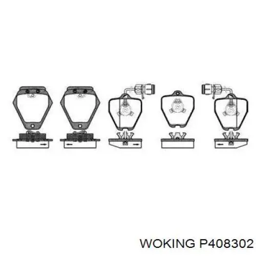 Передние тормозные колодки P408302 Woking