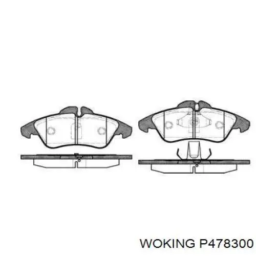 P478300 Woking передние тормозные колодки