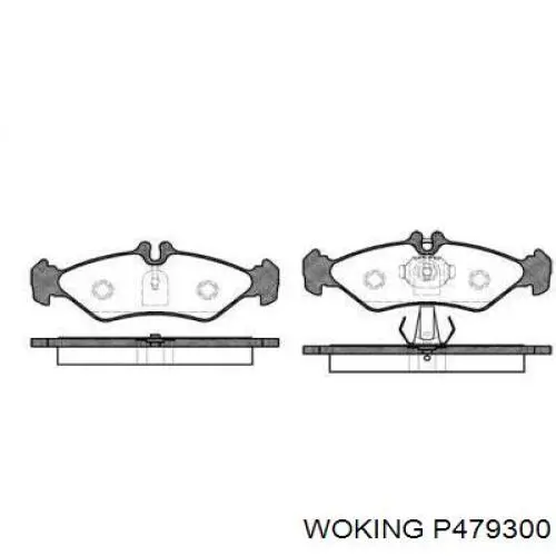 Задние тормозные колодки P479300 Woking