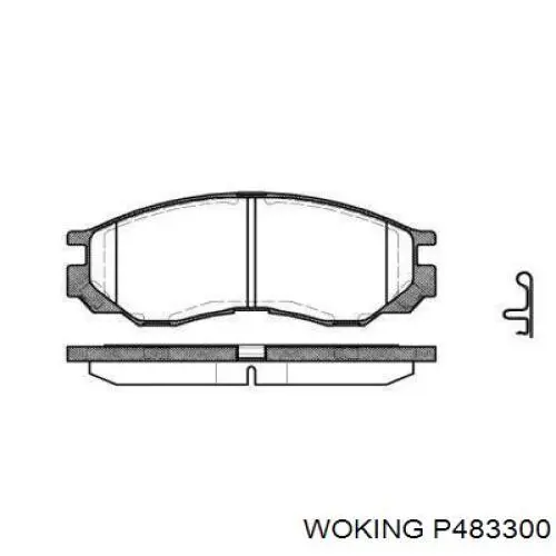 Передние тормозные колодки P483300 Woking