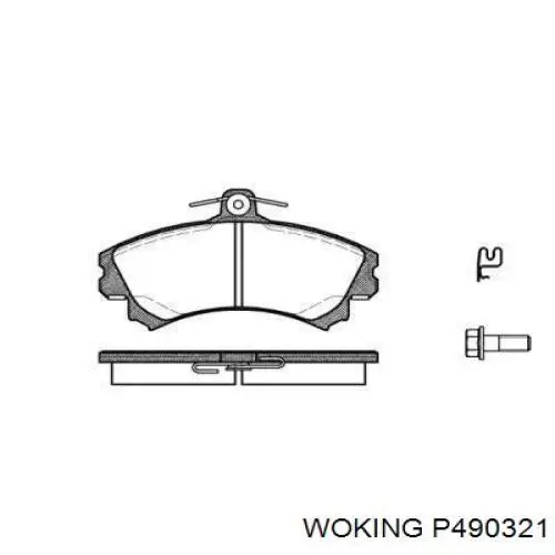 Передние тормозные колодки P490321 Woking