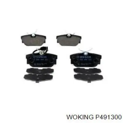 P491300 Woking Колодки тормозные дисковые комплект