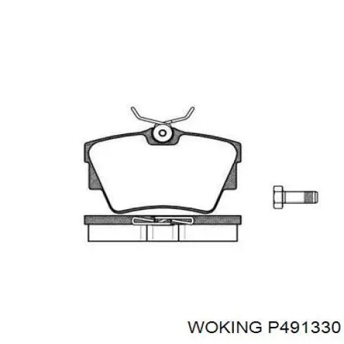 Задние тормозные колодки P491330 Woking