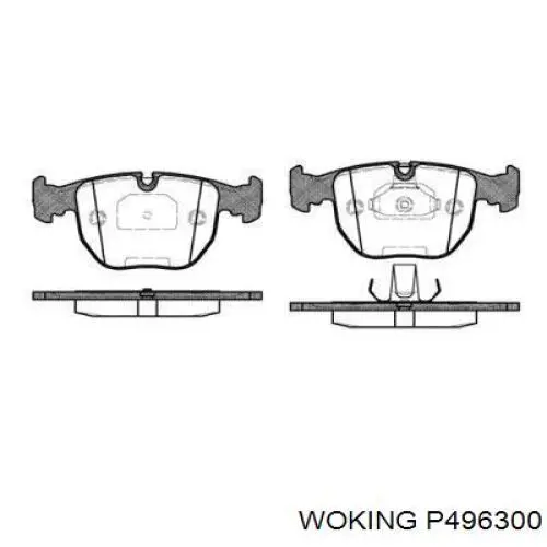 Передние тормозные колодки P496300 Woking