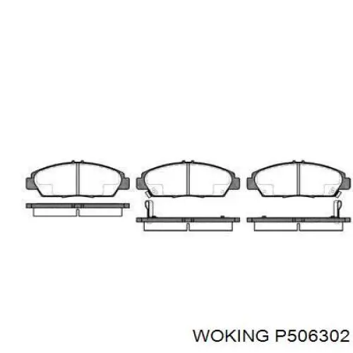 P5063.02 Woking передние тормозные колодки