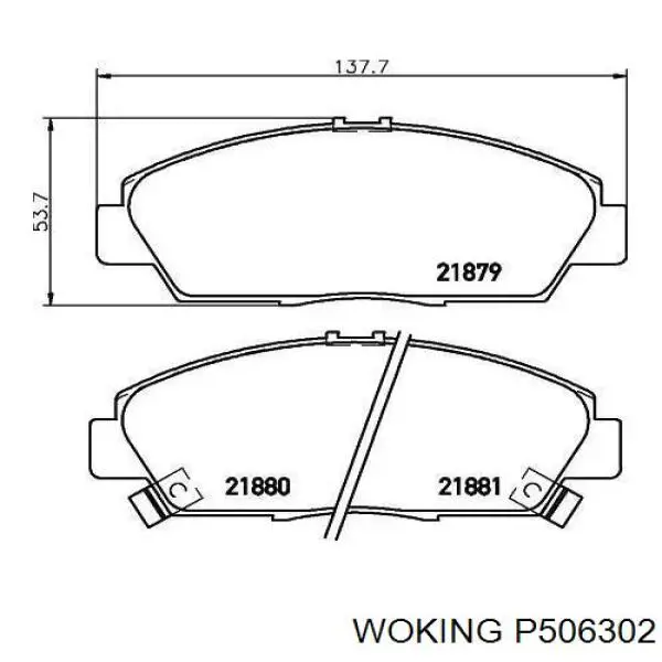 Колодки Woking P506302 цена, от 20.36 USD