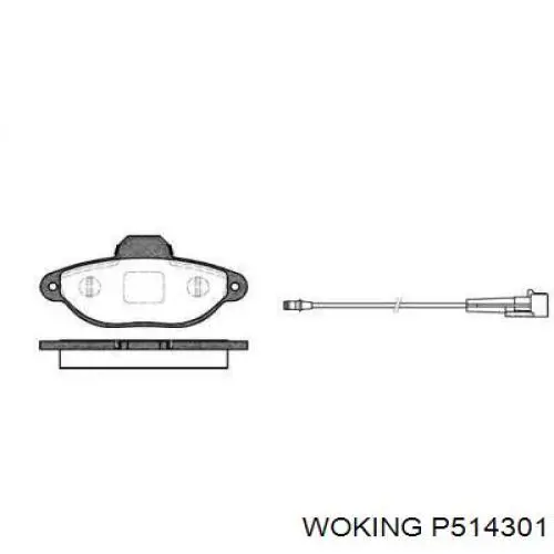 Передние тормозные колодки P514301 Woking