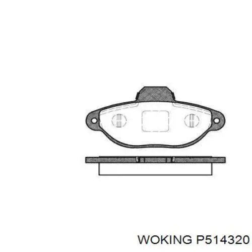 Передние тормозные колодки P514320 Woking