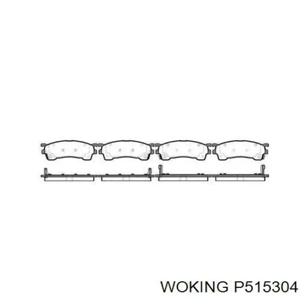 Передние тормозные колодки P515304 Woking