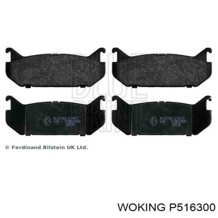 Задние тормозные колодки P516300 Woking