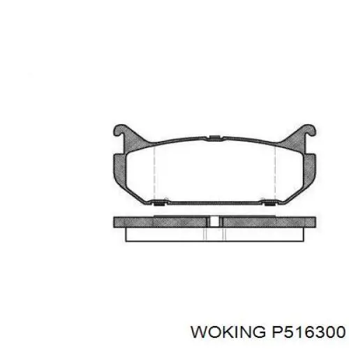 Задние тормозные колодки P516300 Woking