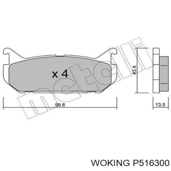 Колодки дисковые  Woking P516300 цена, от 12.15 USD