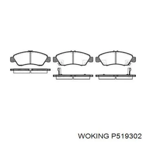 P5193.02 Woking передние тормозные колодки