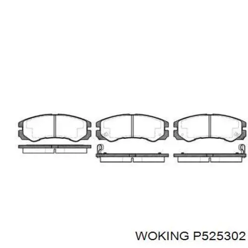 Передние тормозные колодки P525302 Woking