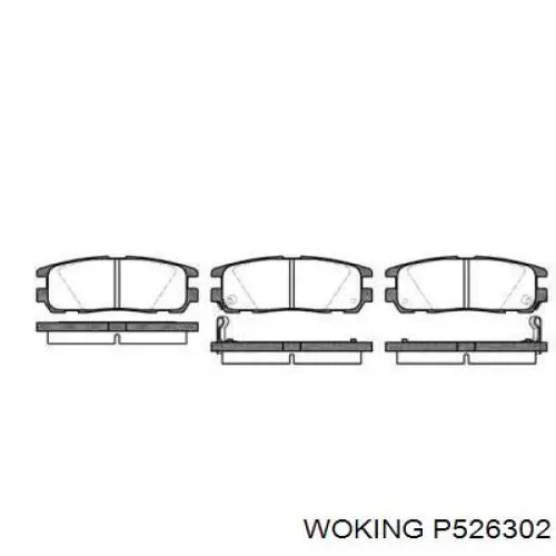 Задние тормозные колодки P526302 Woking