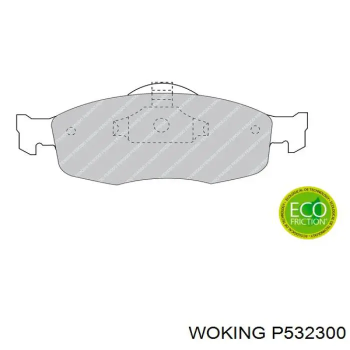 Купить P532300 Woking Колодки тормозные