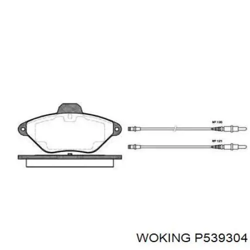 Передние тормозные колодки P539304 Woking