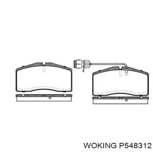 Передние тормозные колодки P548312 Woking