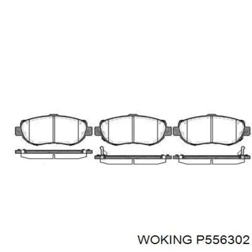 Передние тормозные колодки P556302 Woking