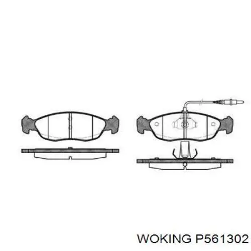 Передние тормозные колодки P561302 Woking