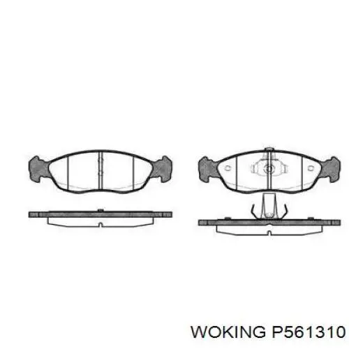 Передние тормозные колодки P561310 Woking