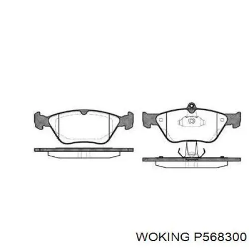 Передние тормозные колодки P568300 Woking